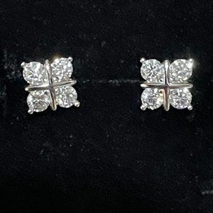 MOISSANITE EARRINGS 925 SILVER HYPOALERGENIC 6.5MM STUDS GORGEOUS AUTHENTIC